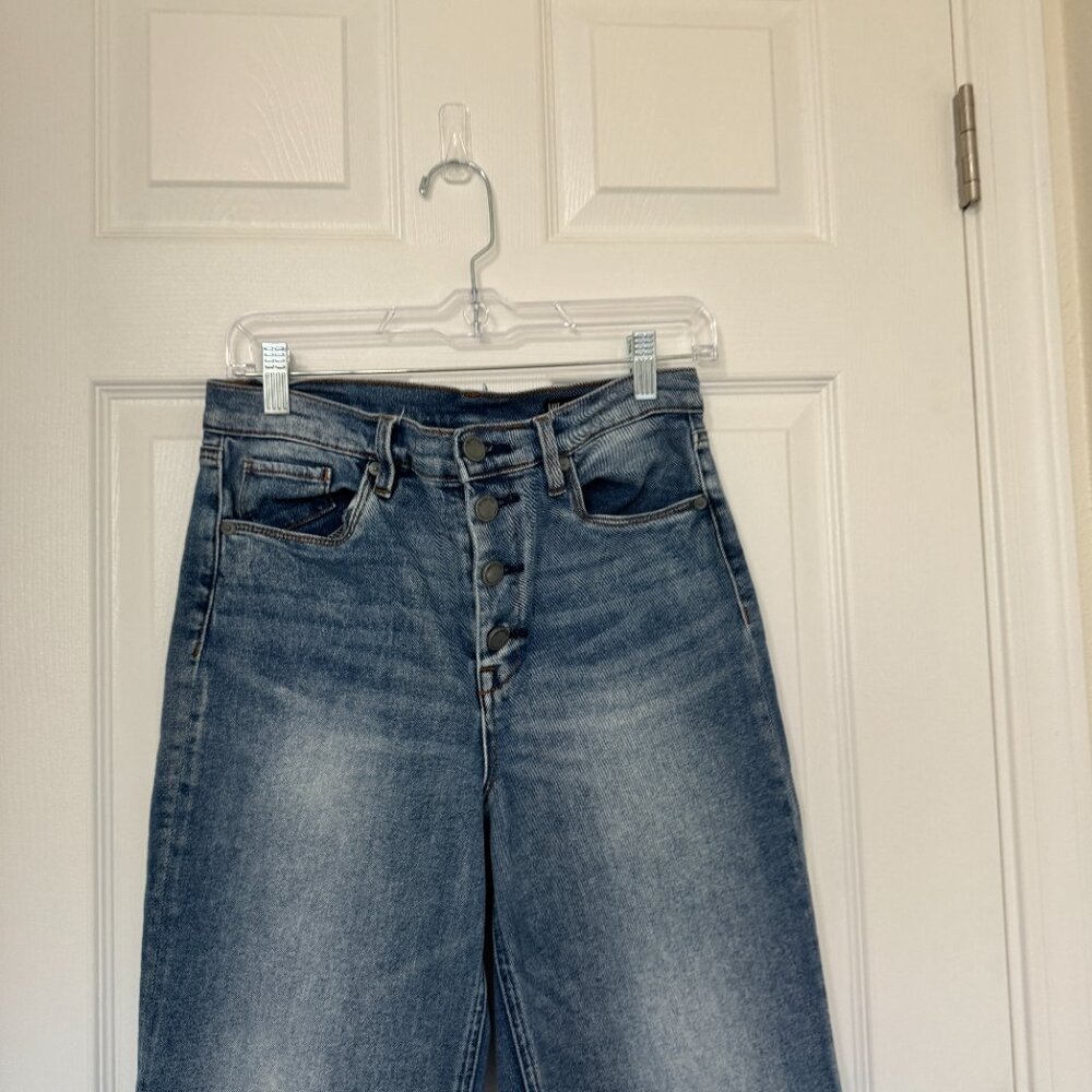 BLANKNYC Chrystie High Rise Button Fly Cropped Wide Leg Jeans Size 28 Retro Y2K - Picture 8 of 10